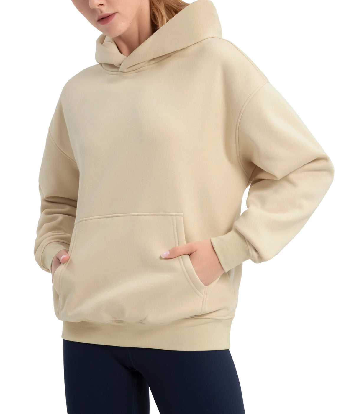 The Gym People Women Oversized Fleece Pullover Hoodie With Pockets