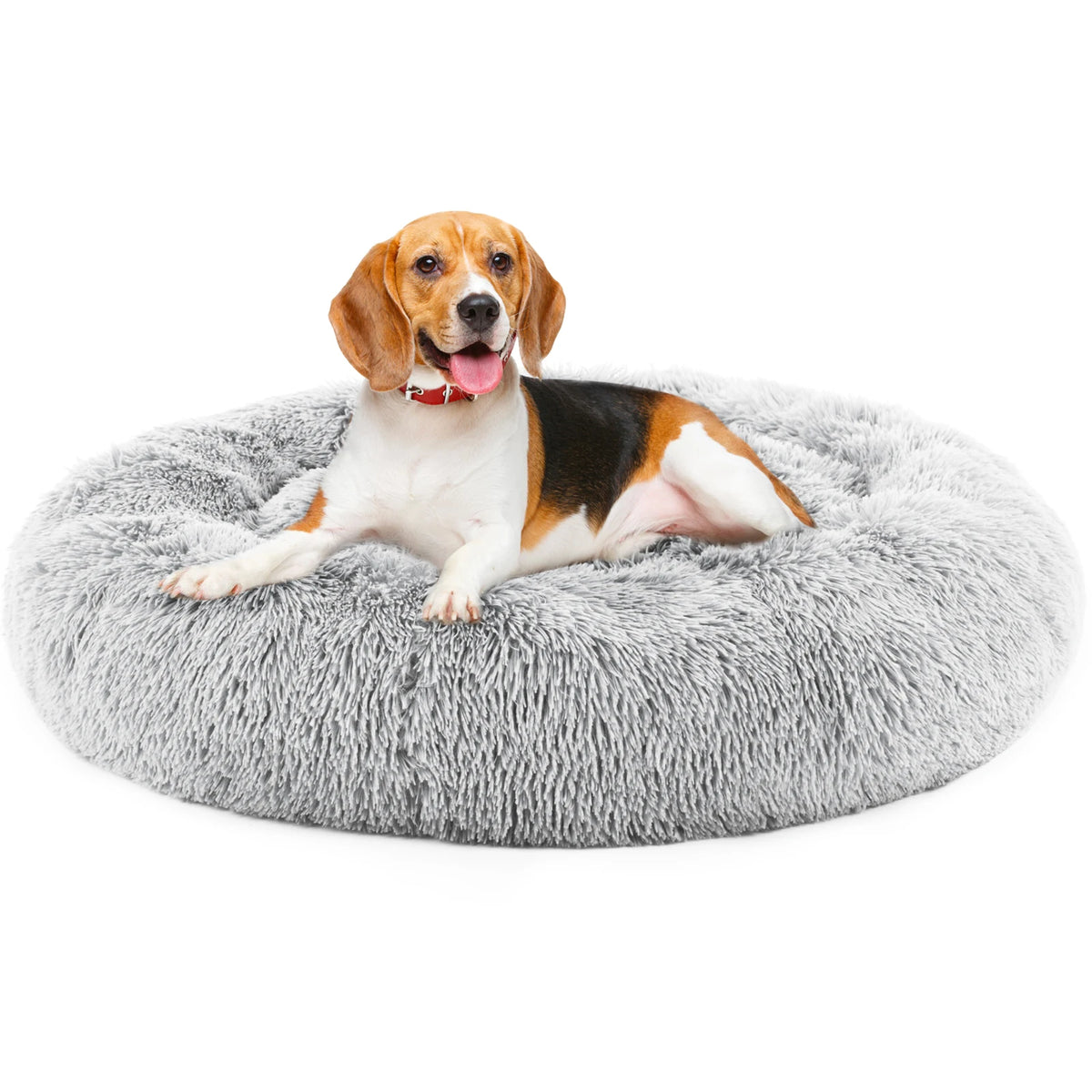 JHK Calming Dog Bed Plush Faux Fur Washable Pet Bed