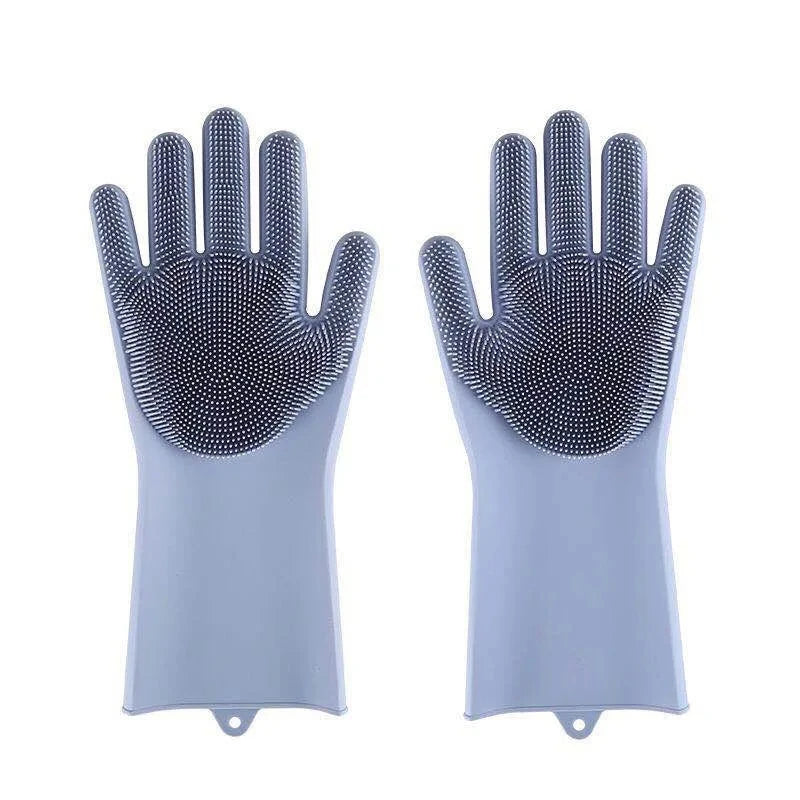 Silicone Pet Grooming Gloves For Dogs Cats Hair Removal Scrubber