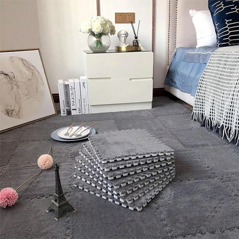 Interlocking Plush Foam Gym Flooring Mats With Shock Absorbing Design