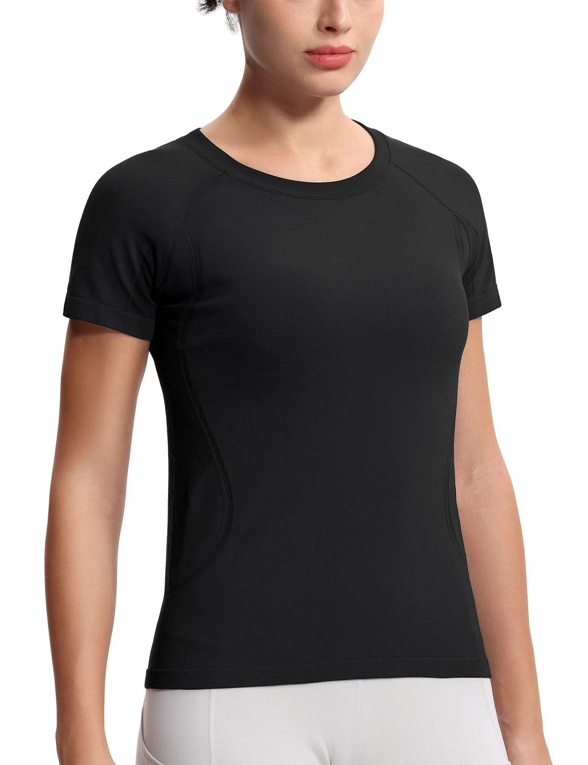 The Gym People Womens Seamless Workout Short Sleeve Tee