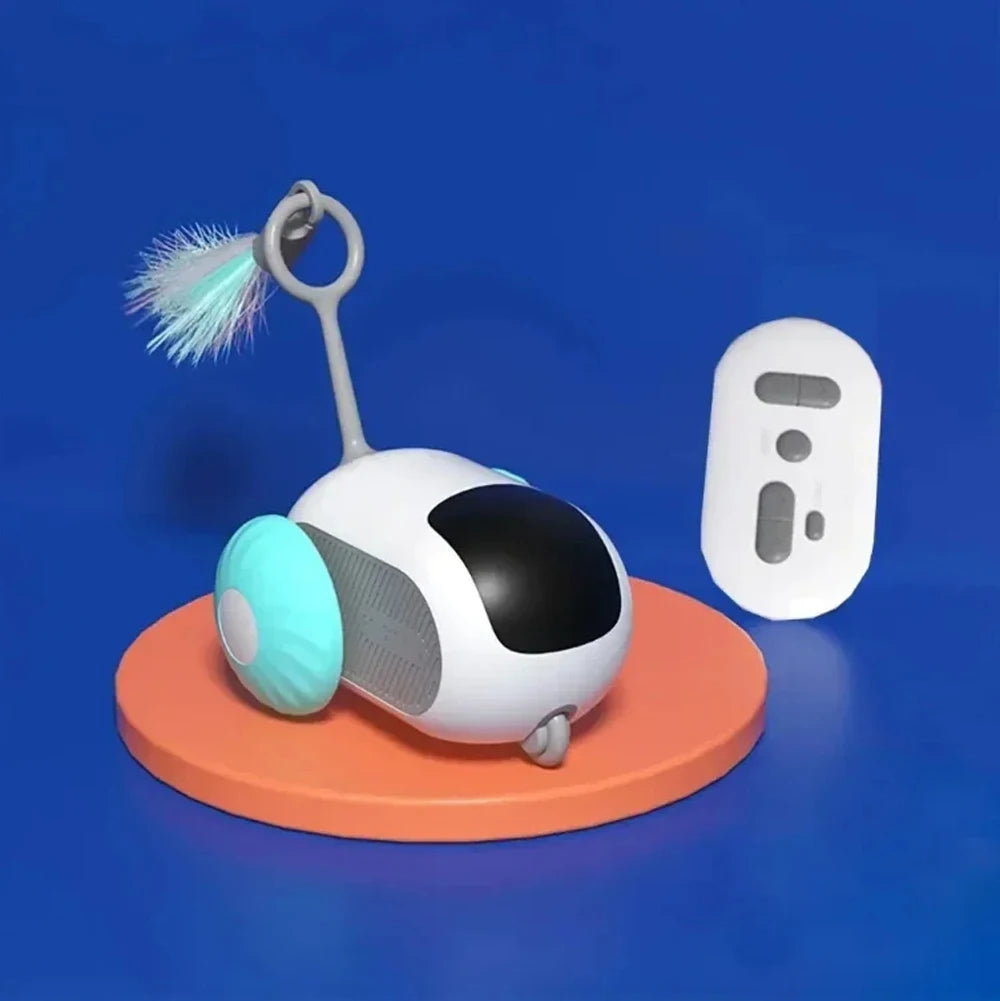 Interactive Smart Cat Toy Car Remote Control Rolling Mode