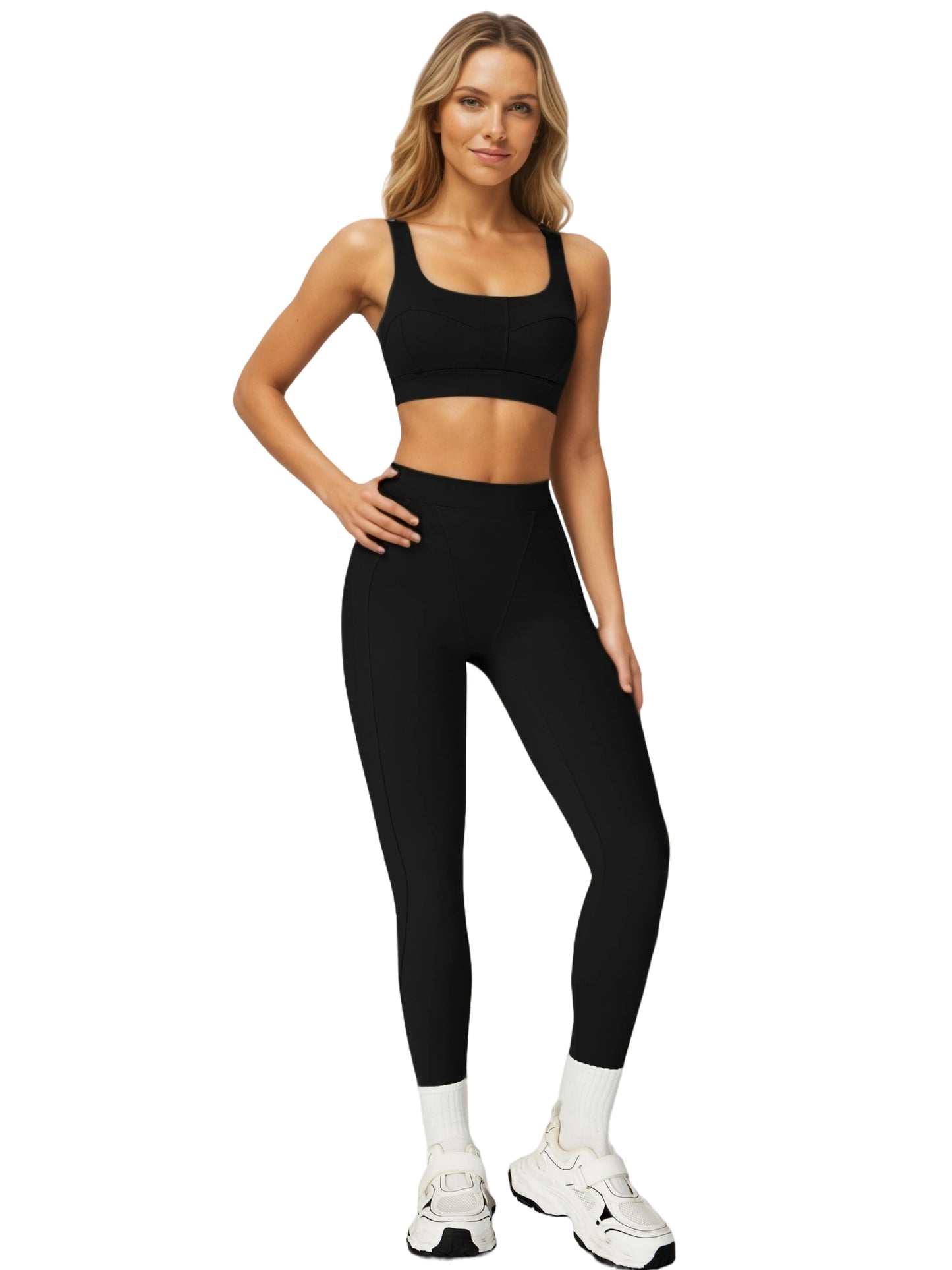 Airila Yoga Two Piece Set With Sports Bra And Leggings