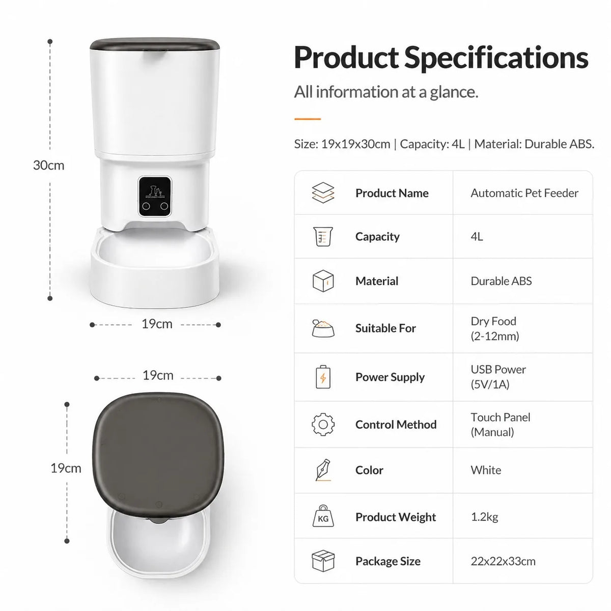 Smart Automatic Cat Feeder With App Control And Timed Dispensing