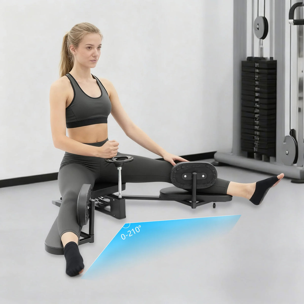 Adjustable Leg Stretcher Machine With Steel Board For Flexibility Training