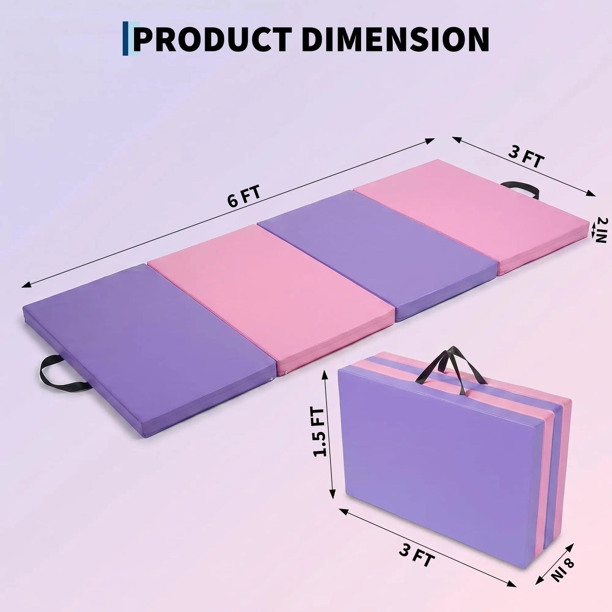 Foldable Gymnastics Exercise Mat For Home Workout Training