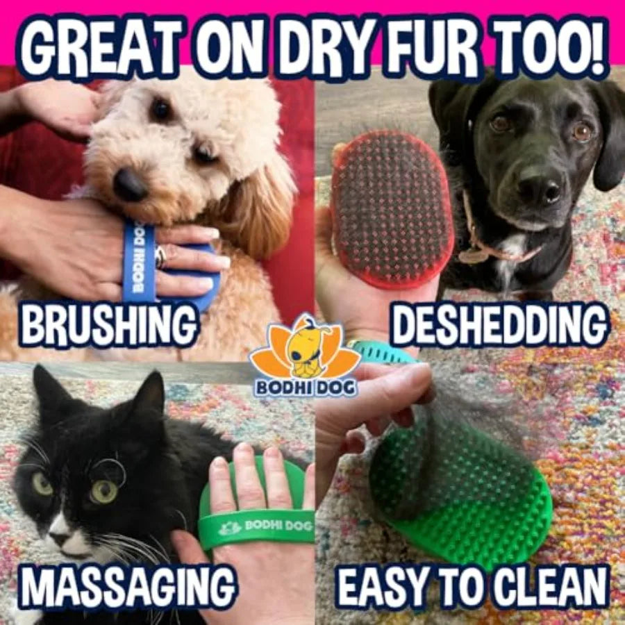 Stainless Steel Pet Grooming Shampoo Brush For Cats And Dogs
