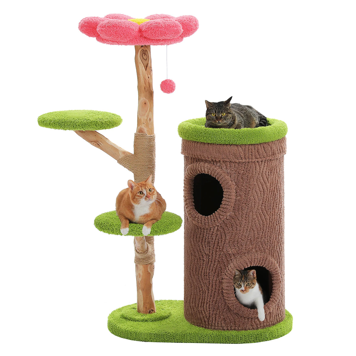 PAWZ Road Premium Cat Tree With Four Condos And Post