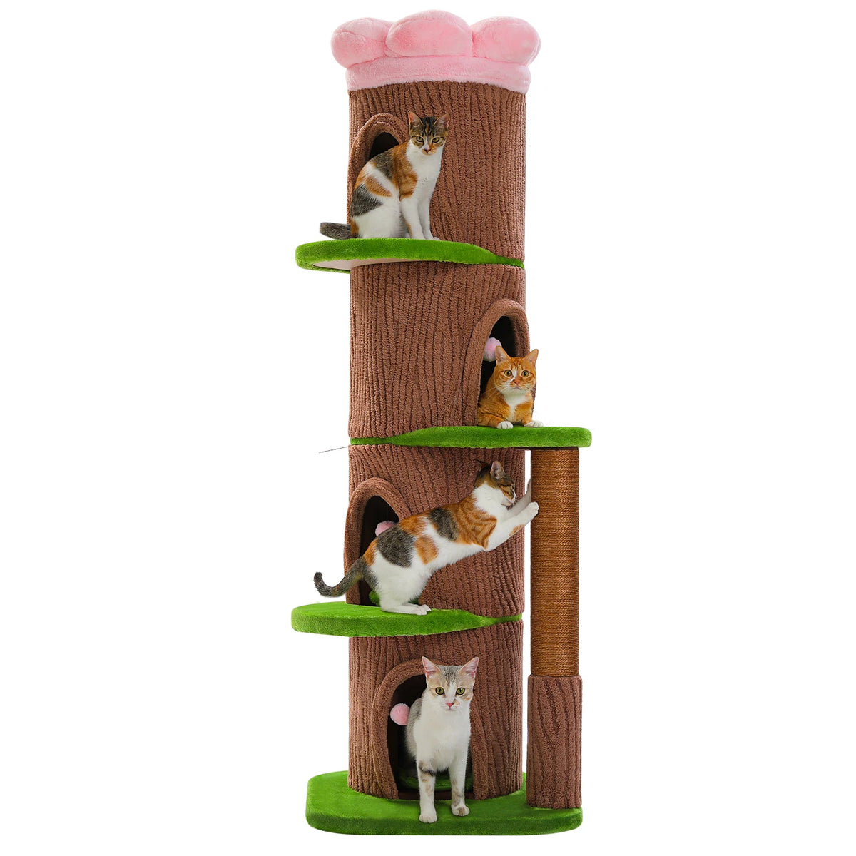 PAWZ Road Premium Cat Tree With Four Condos And Post