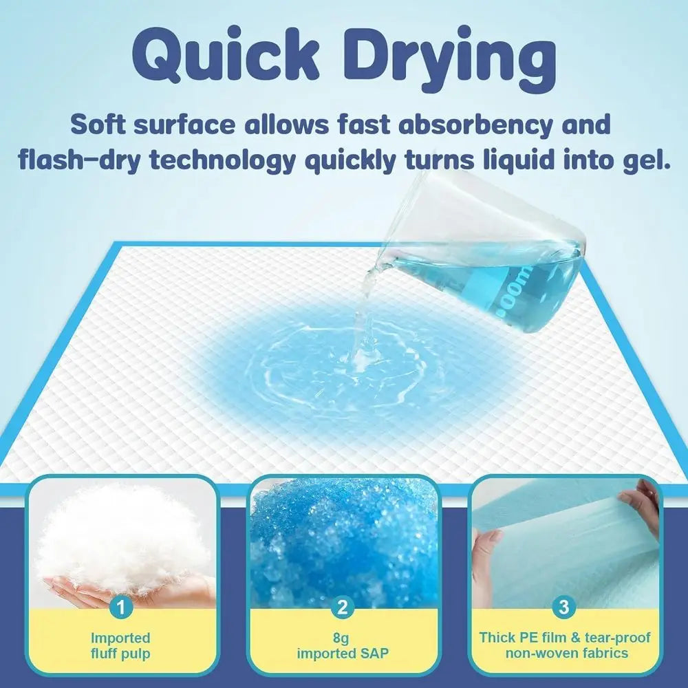 Super Absorbent Quick Dry Disposable Puppy Pads For Indoor Training