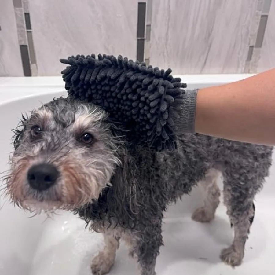 Super Absorbent Chenille Microfiber Dog Paw Cleaning Mitt