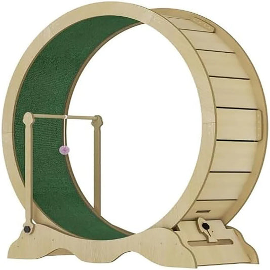 Cat Exercise Wheel With Detachable Carpeted Runway For Indoor Pets
