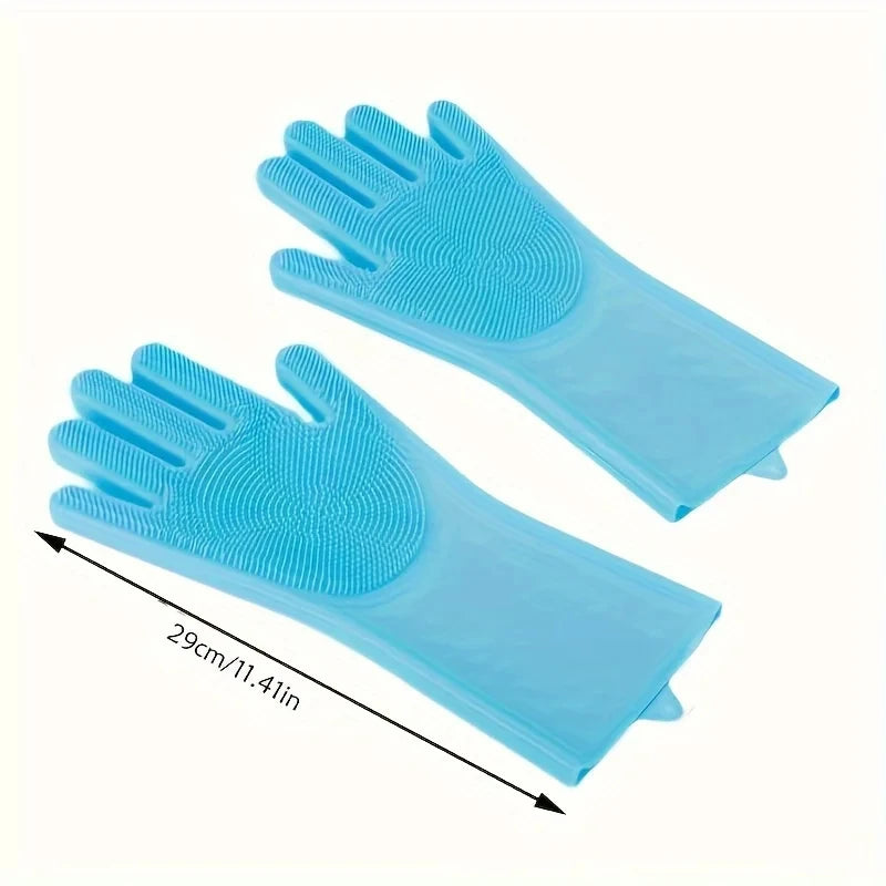 Silicone Pet Grooming Gloves For Dogs Cats Hair Removal Scrubber