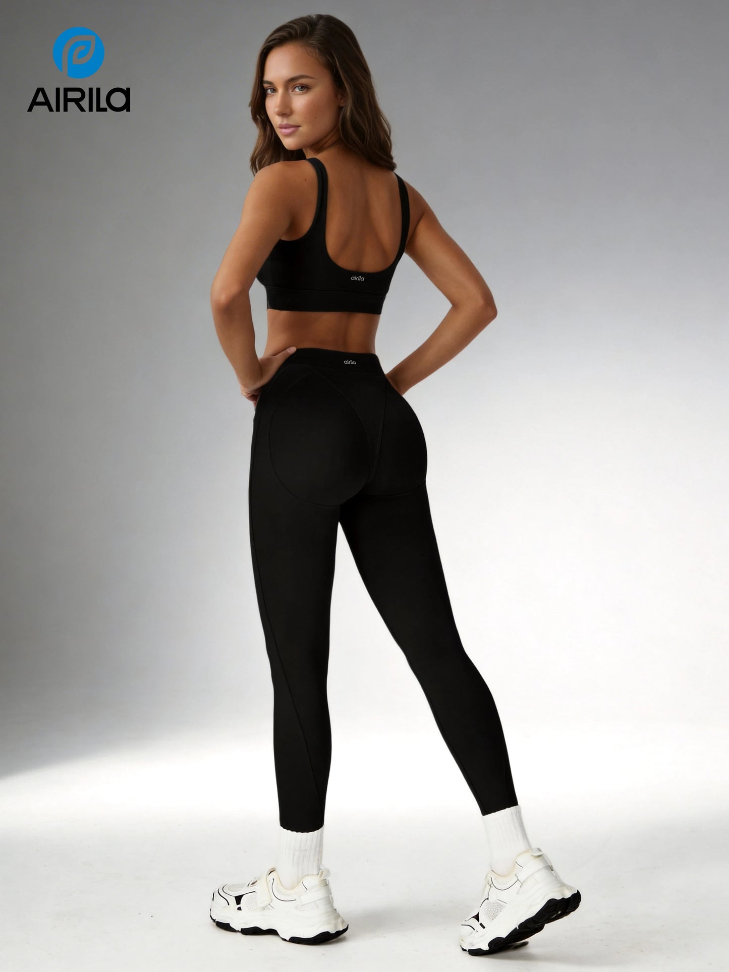 Airila Yoga Two Piece Set With Sports Bra And Leggings