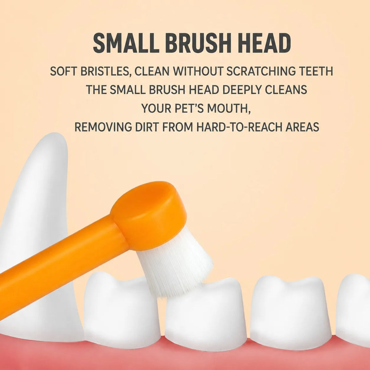 Dense Bristle Pet Toothbrush For Dog And Cat Oral Care