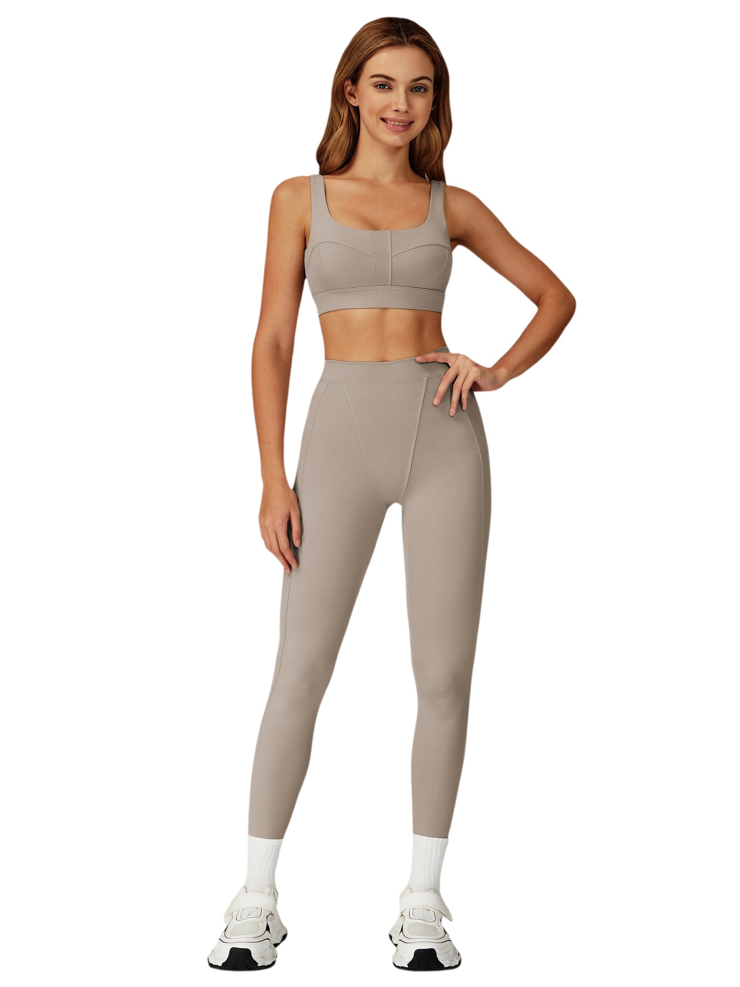 Airila Yoga Two Piece Set With Sports Bra And Leggings