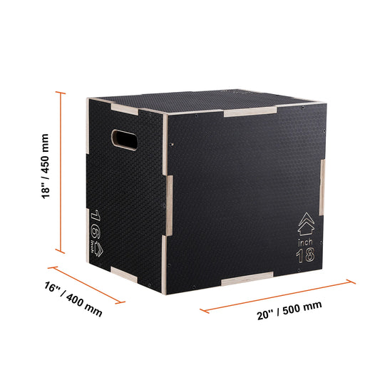 SucceBuy Wooden Plyometric Jump Box For Home Gym Training