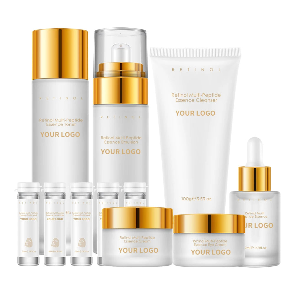 Retinol Multi Peptide Hydrating Skincare Set For Facial Care