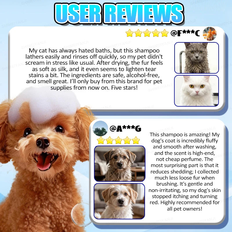 Premium Waterless Foam Dry Shampoo For Cats And Dogs Grooming