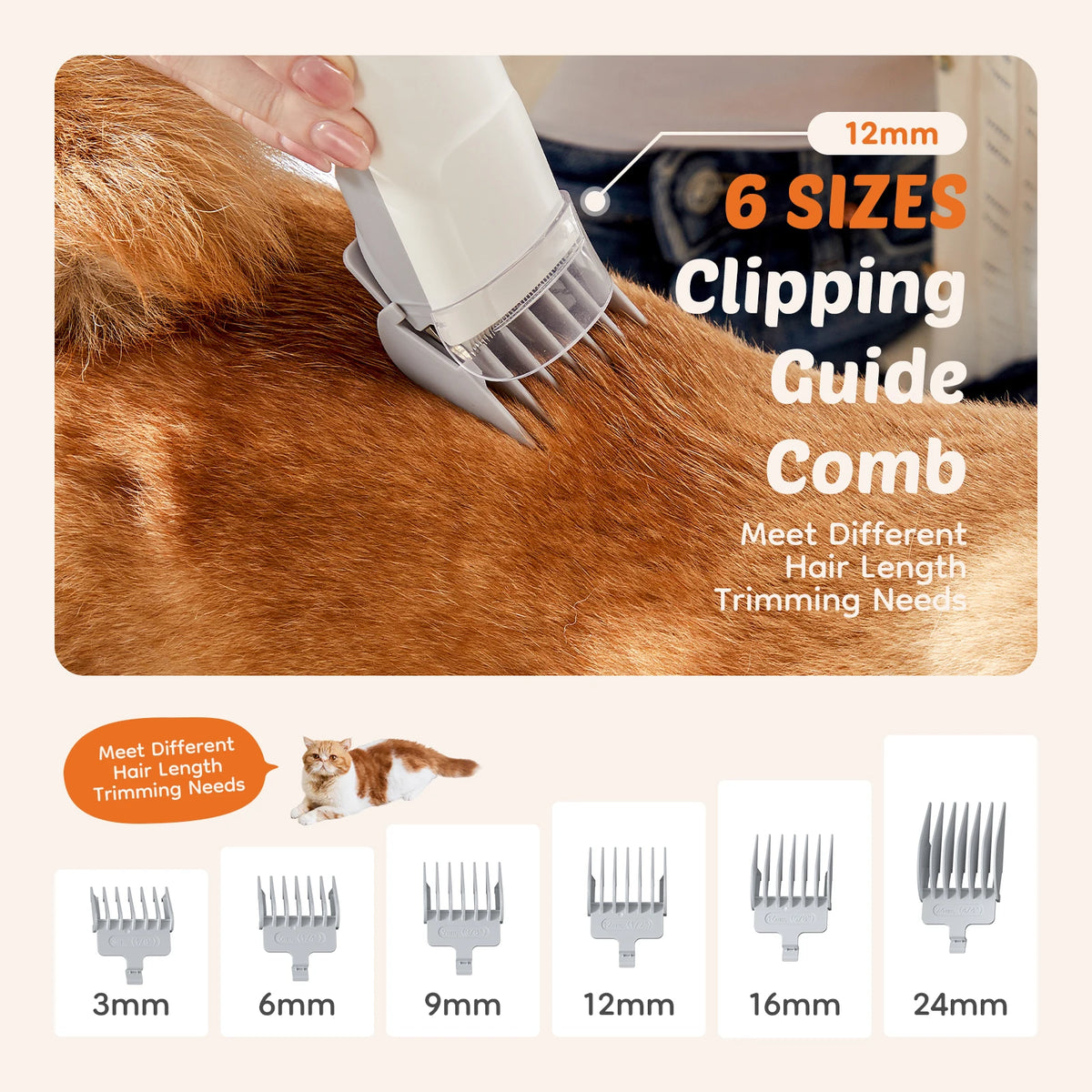 JHK Professional Low Noise Cordless Pet Grooming Clippers
