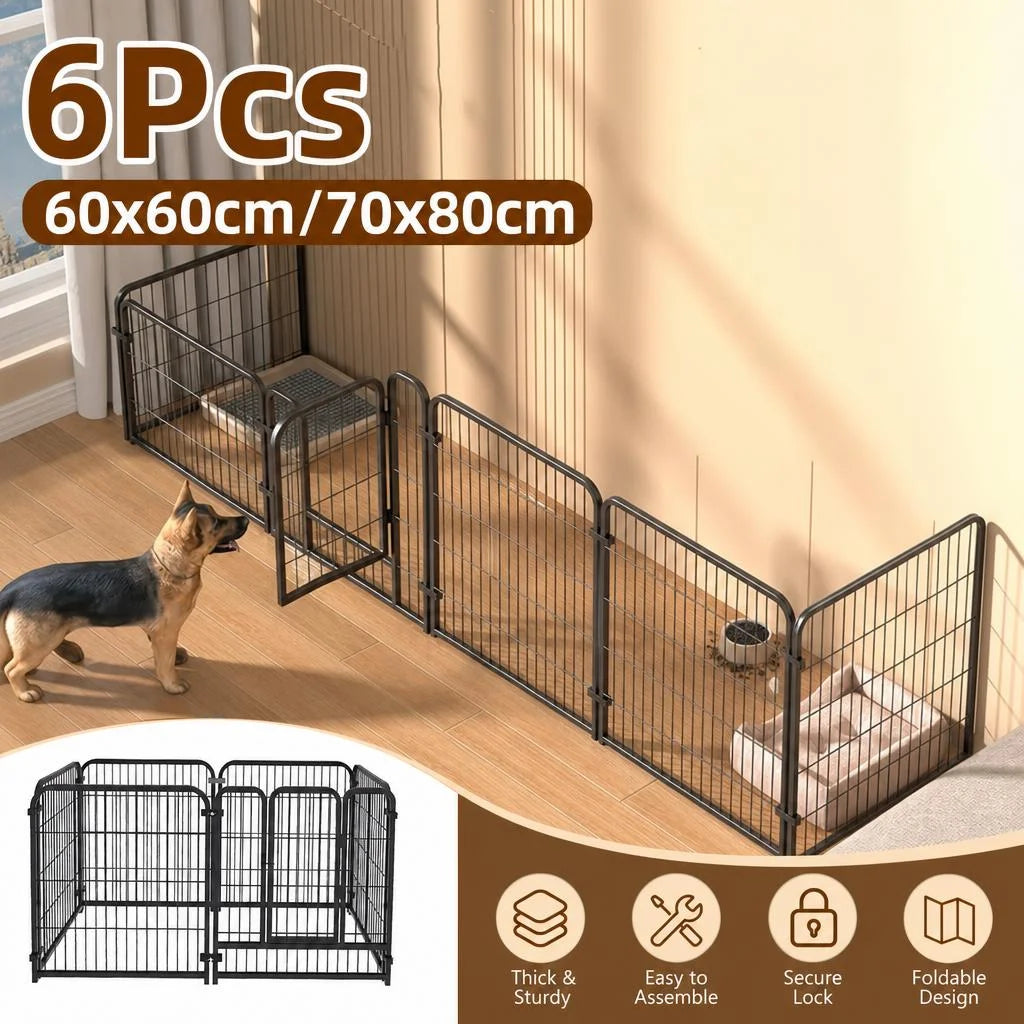 Heavy Duty Stainless Steel Foldable Dog Fence Playpen And Kennel