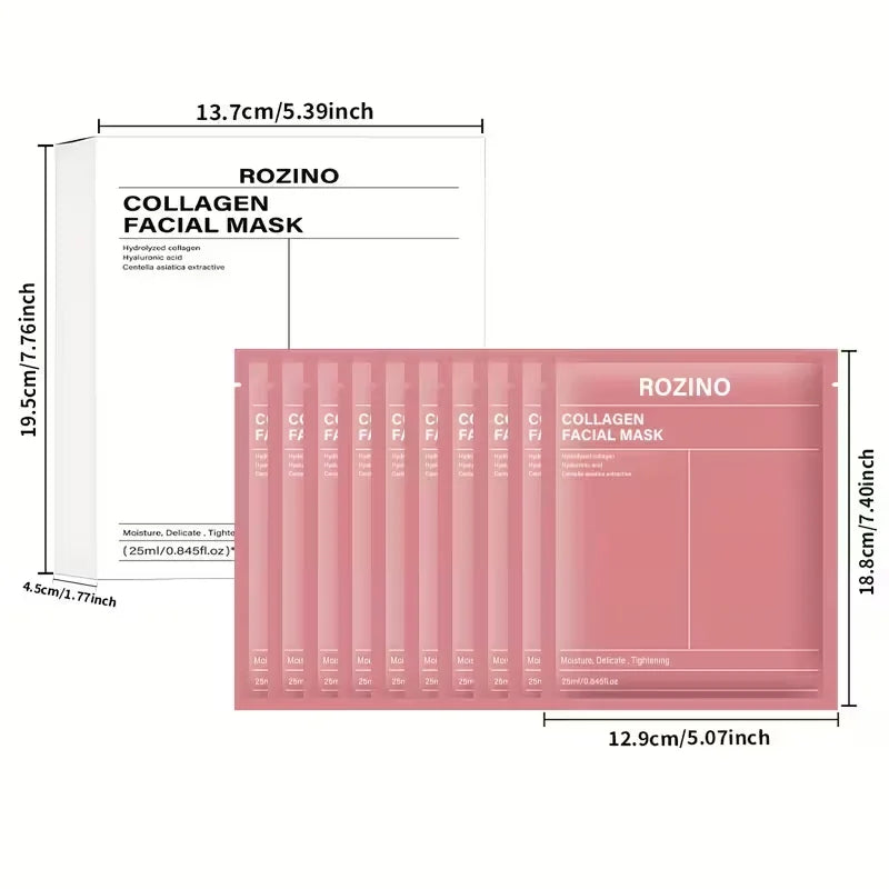 Rozino Bio Collagen Mask Set for Hydration and Glow