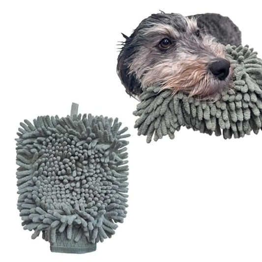 Super Absorbent Chenille Microfiber Dog Paw Cleaning Mitt