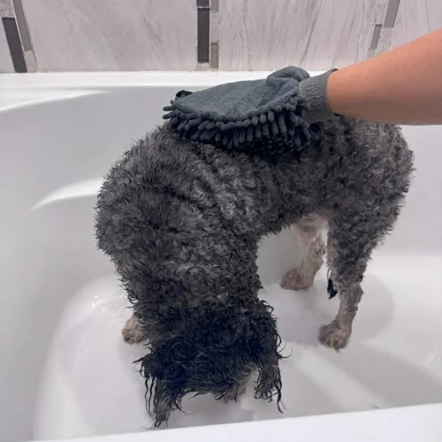 Super Absorbent Chenille Microfiber Dog Paw Cleaning Mitt