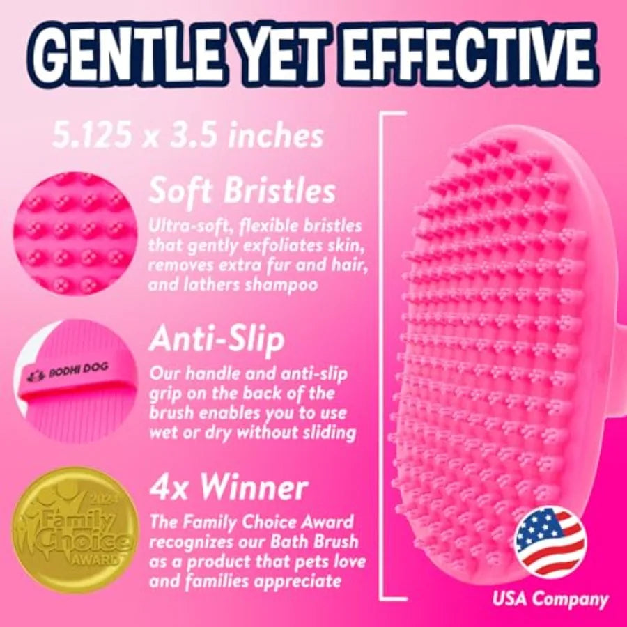 Stainless Steel Pet Grooming Shampoo Brush For Cats And Dogs