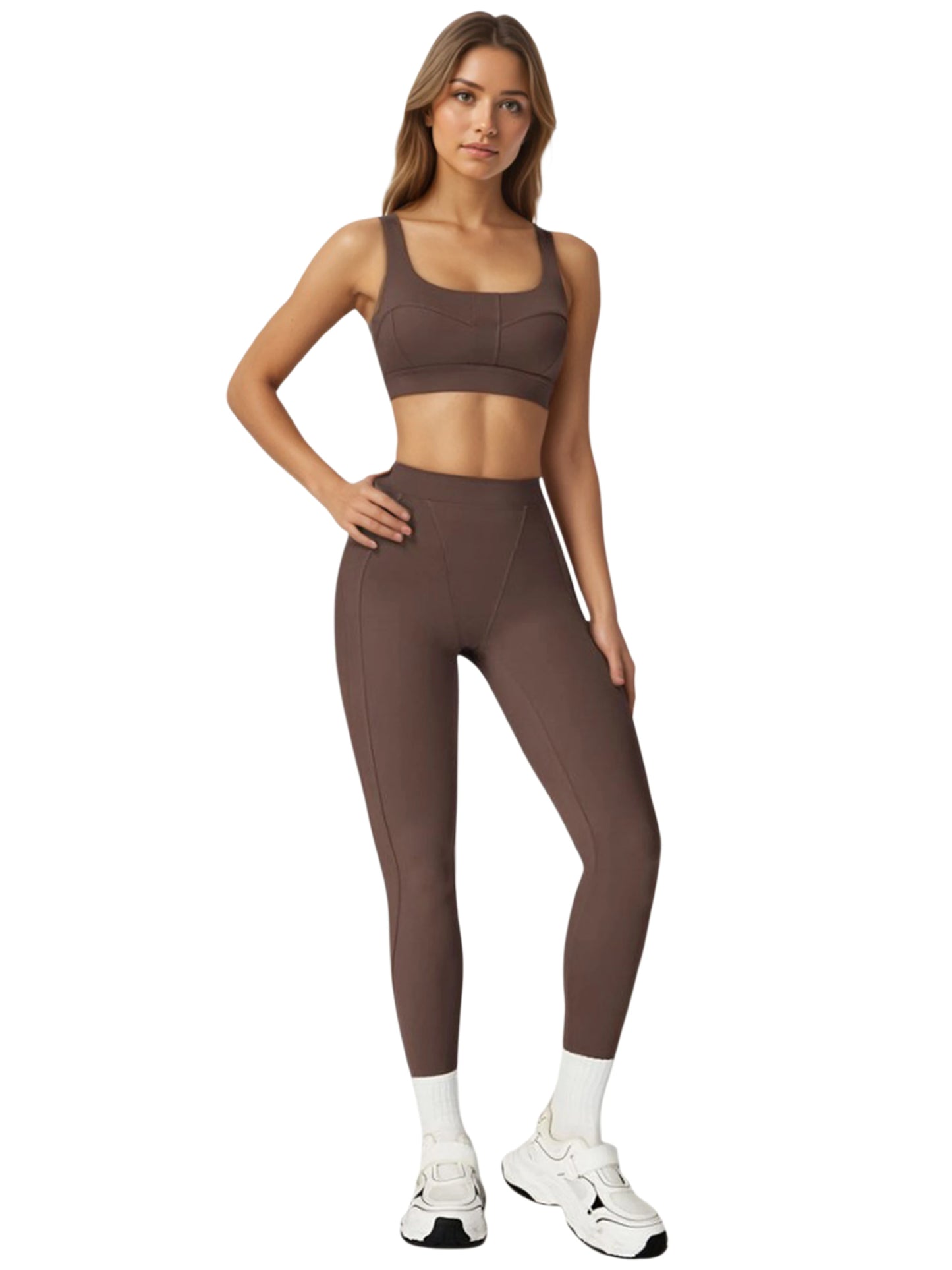 Airila Yoga Two Piece Set With Sports Bra And Leggings