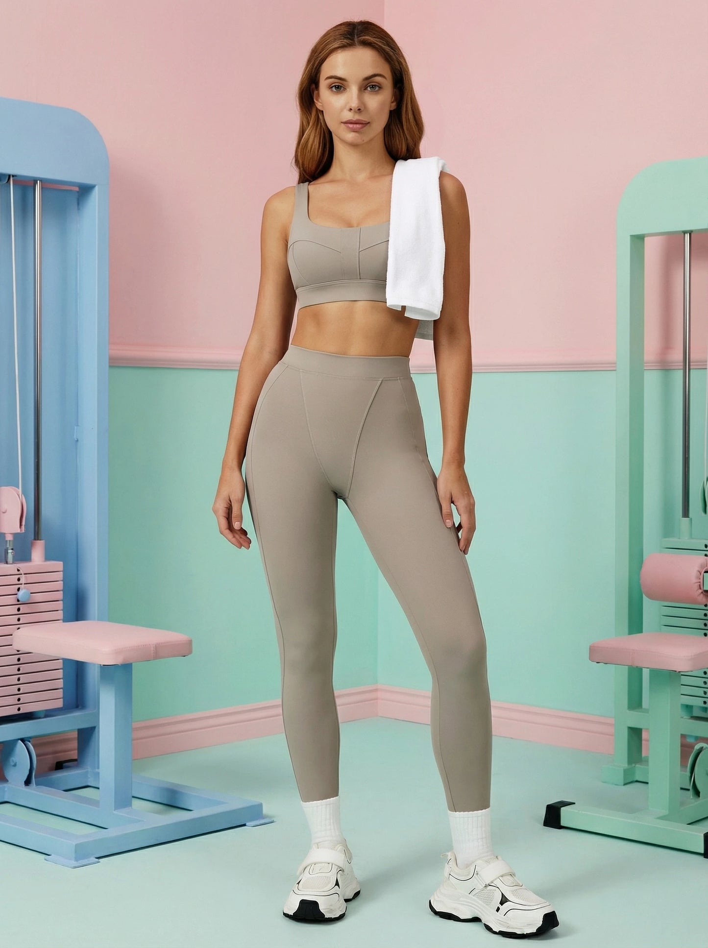 Airila Yoga Two Piece Set With Sports Bra And Leggings