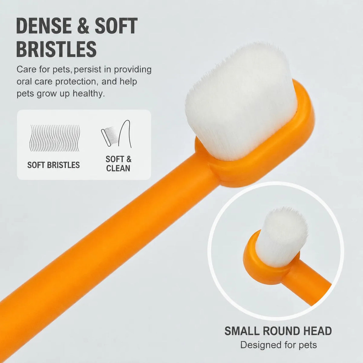 Dense Bristle Pet Toothbrush For Dog And Cat Oral Care