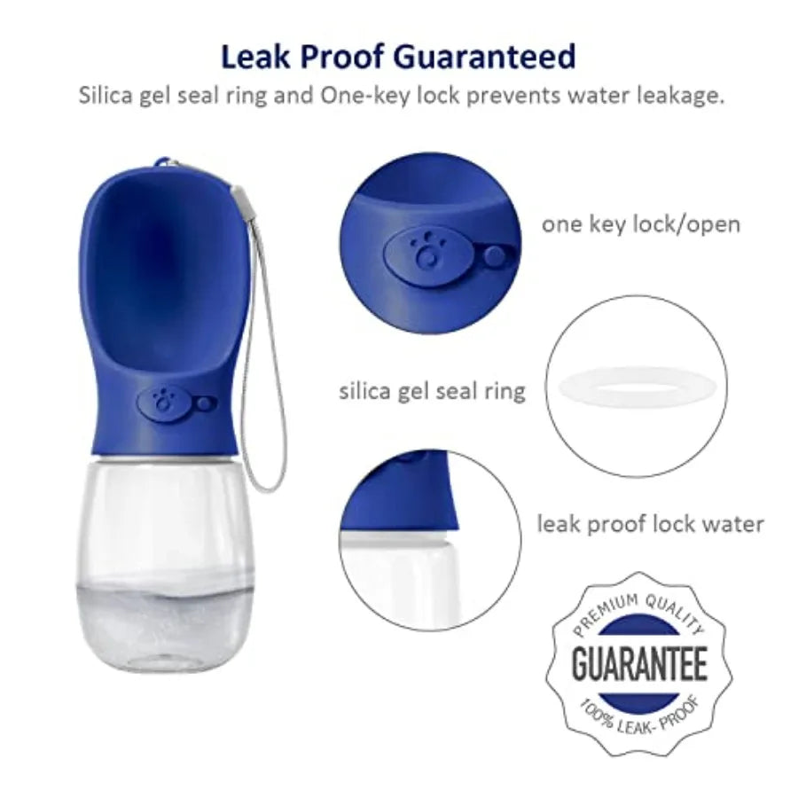 Portable Leak Proof Dog Water Bottle With Drinking Feeder