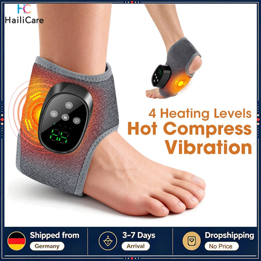 Hailicare Electric Foot And Ankle Massager With Vibration Heat