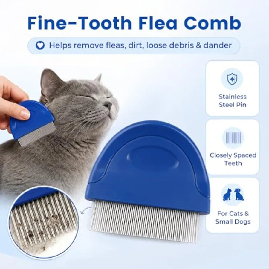 Stainless Steel Flea Comb For Dogs And Cats Effective Grooming Tool