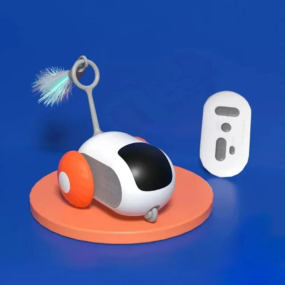Interactive Smart Cat Toy Car Remote Control Rolling Mode