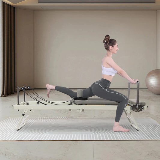 Steel Foldable Pilates Reformer Machine For Home Yoga And Fitness