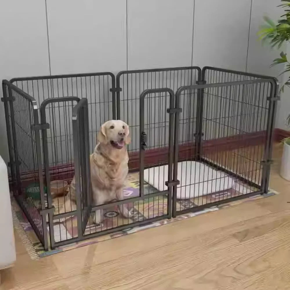 Heavy Duty Stainless Steel Foldable Dog Fence Playpen And Kennel