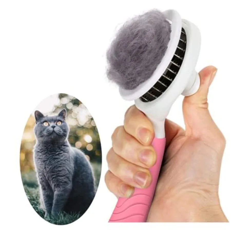 Self Cleaning Slicker Brush For Cats And Dogs Deshedding Tool
