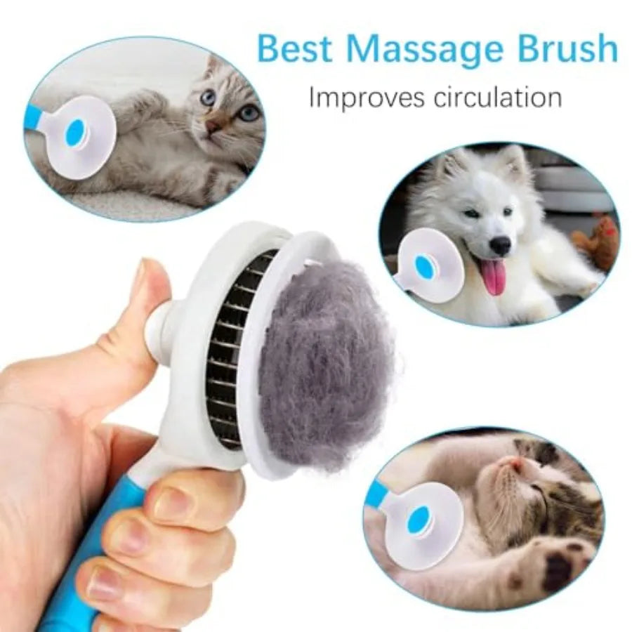 Self Cleaning Slicker Brush For Cats And Dogs Deshedding Tool