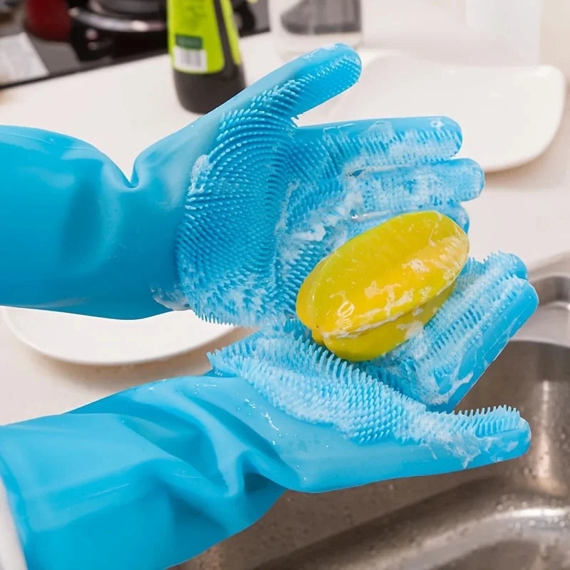 Silicone Pet Grooming Gloves For Dogs Cats Hair Removal Scrubber
