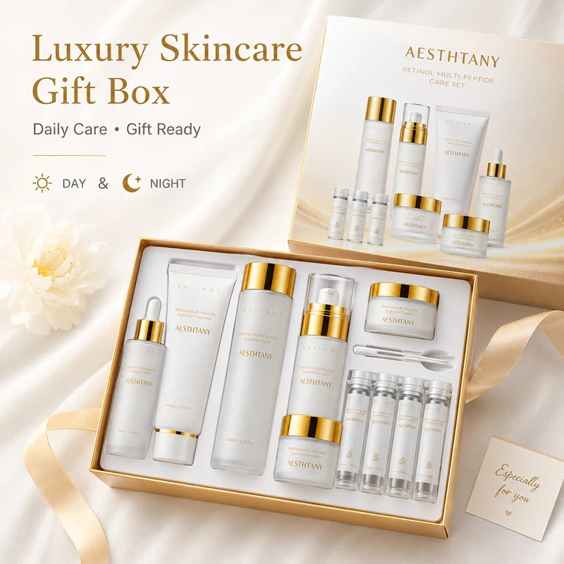 Retinol Multi Peptide Hydrating Skincare Set For Facial Care