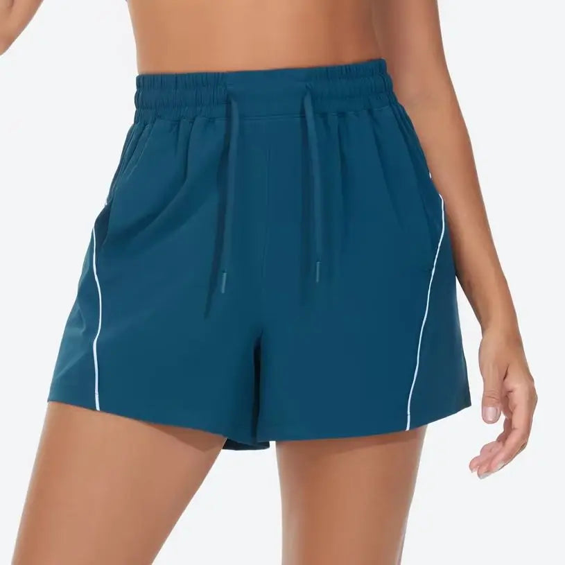 The Gym People Women High Waist Running Shorts With Pockets