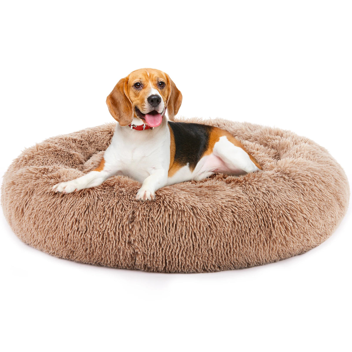 JHK Calming Dog Bed Plush Faux Fur Washable Pet Bed