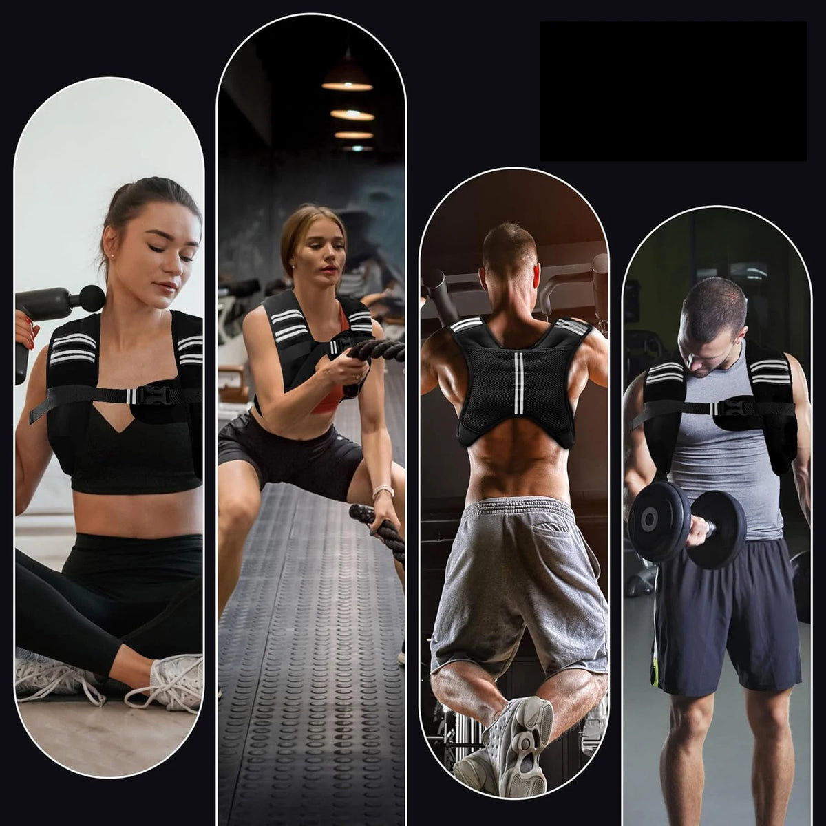 Premium Iron Pellet Weight Vest With Reflective Strips For Fitness