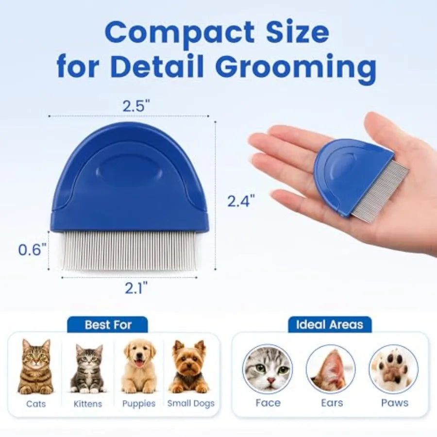 Stainless Steel Flea Comb For Dogs And Cats Effective Grooming Tool