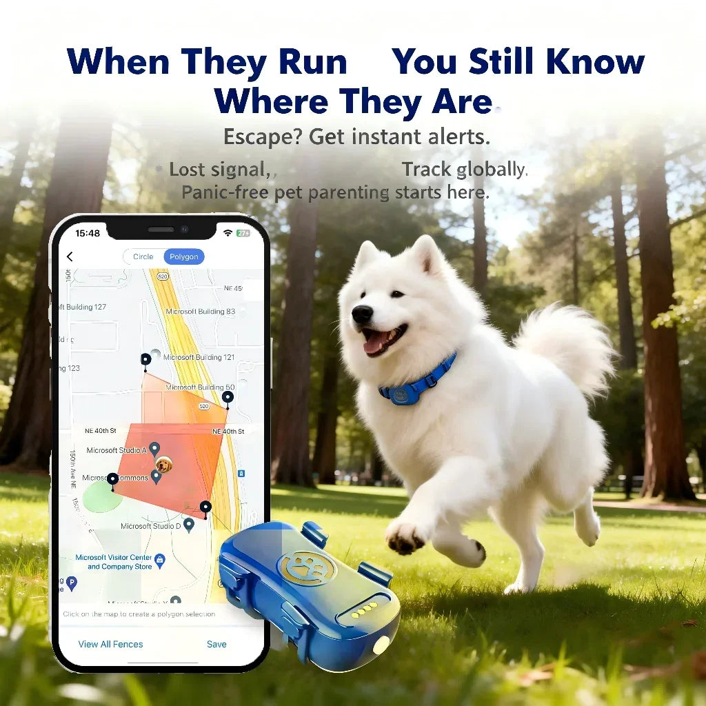 Wanwaytech GPS Pet Tracker With 4G Wifi Anti Lost Locator