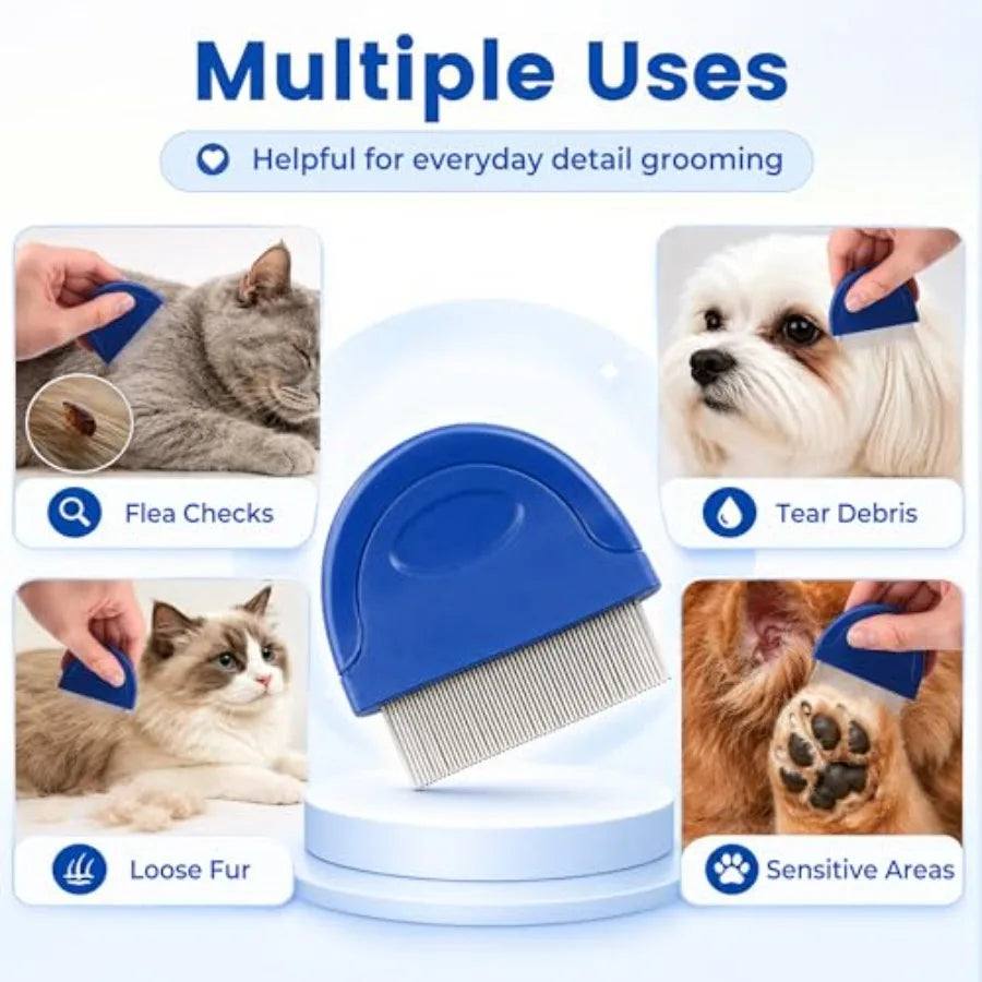 Stainless Steel Flea Comb For Dogs And Cats Effective Grooming Tool