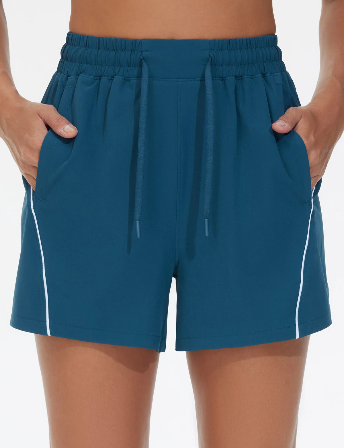 The Gym People Women High Waist Running Shorts With Pockets