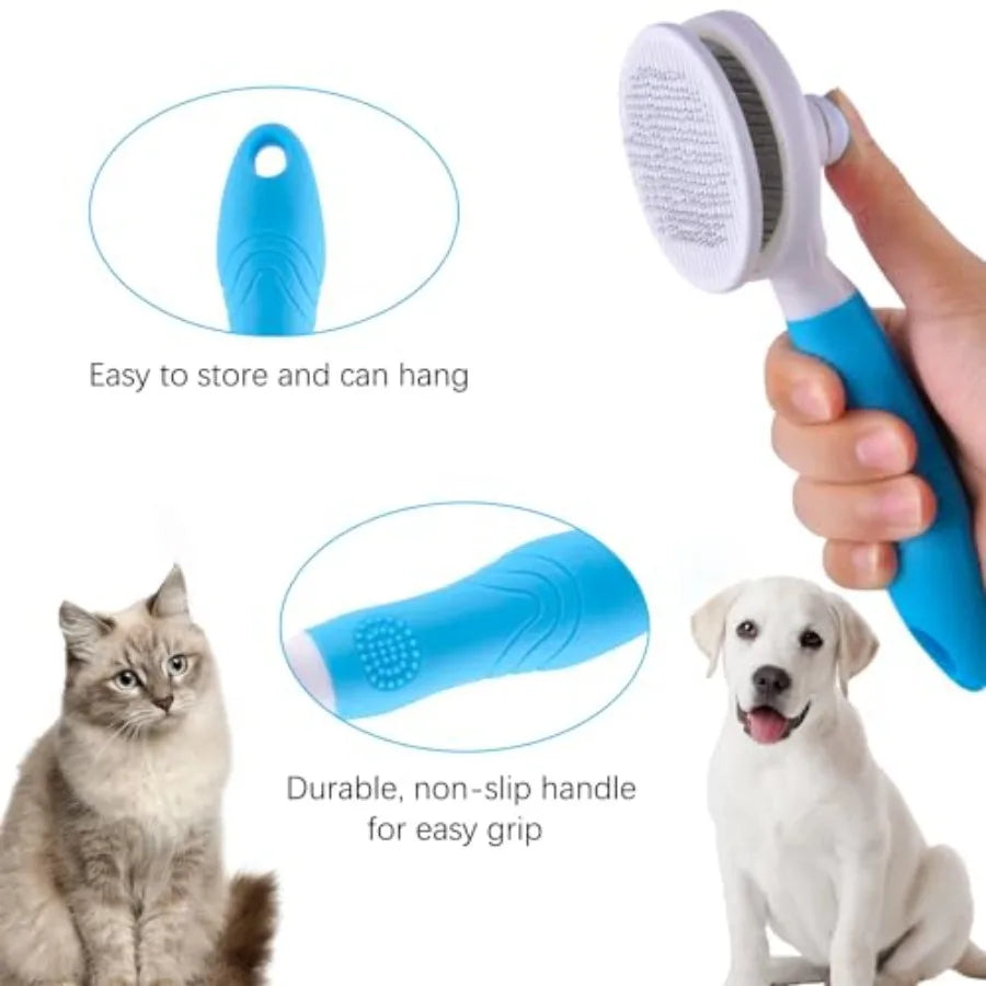 Self Cleaning Slicker Brush For Cats And Dogs Deshedding Tool